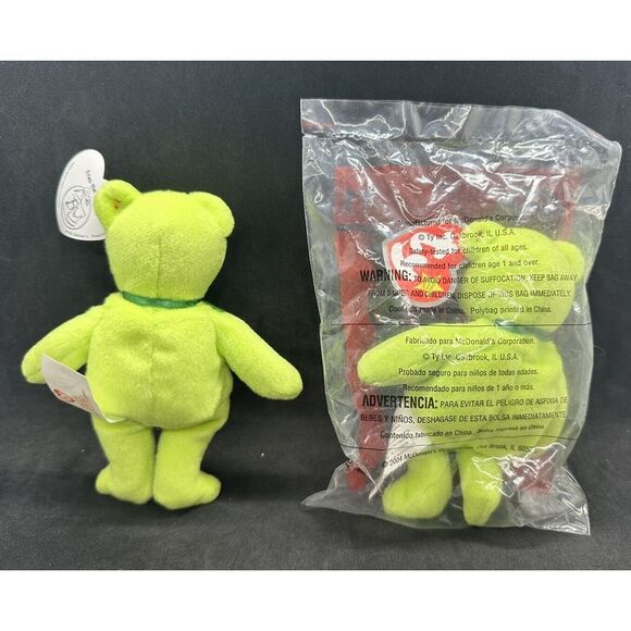 2004 Ty Beanie Babies #11 Fries The Bear 25th Anniversary McDonald's Happy Meal - Picture 2 of 3